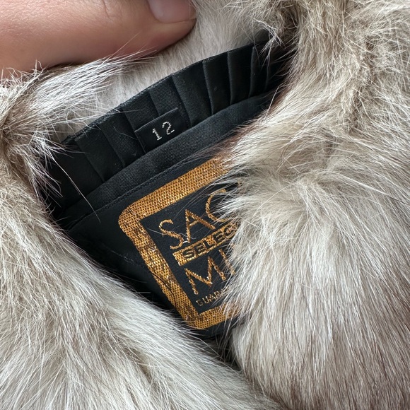 Saga Mink Fur Brown and Cream Jacket 12 - Picture 4 of 9